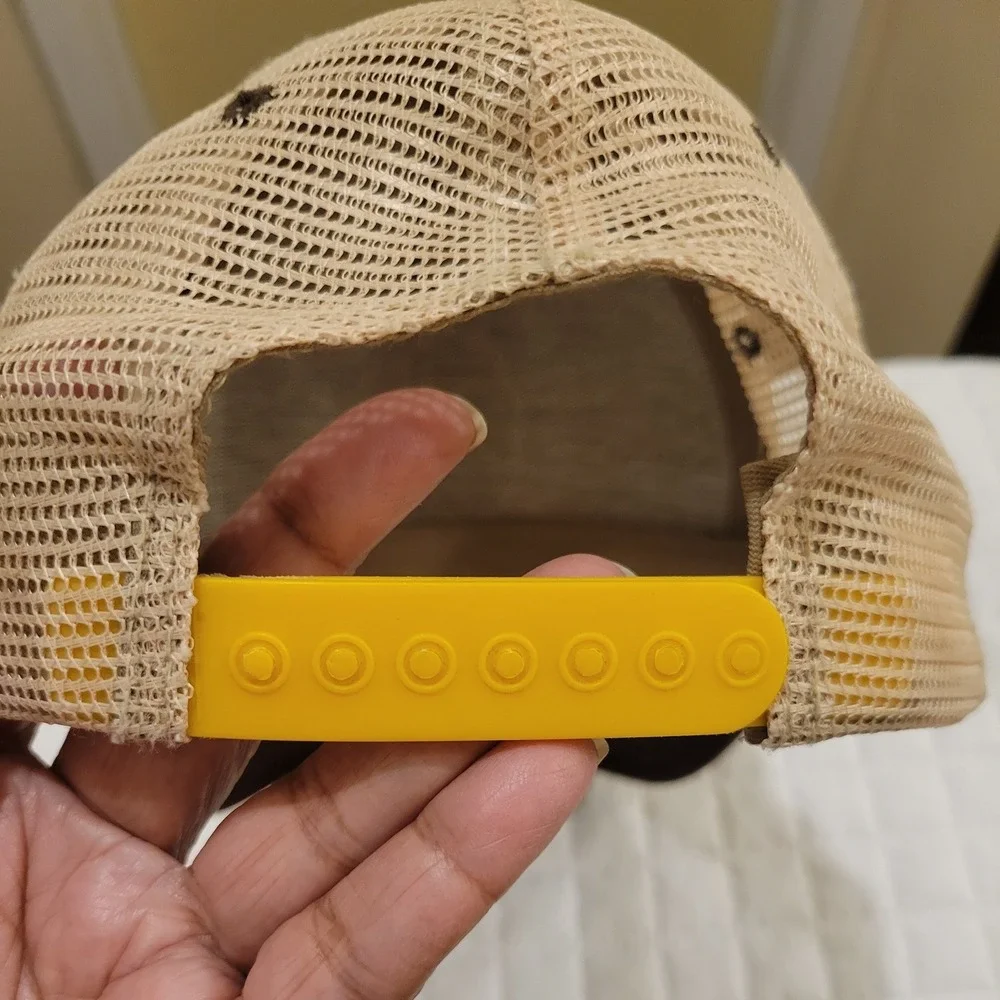 Rare 90s Billabong Brown Beige Mesh Trucker Cap Surfing Monkey Chimpanzee Hat - Picture 4 of 8